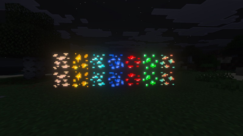Glowing-Ores-Texture-Pack-mcpe